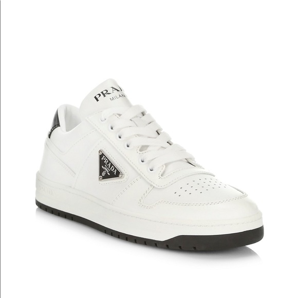 Prada Downtown Leather Sneakers 36.5 - Picture 2 of 8